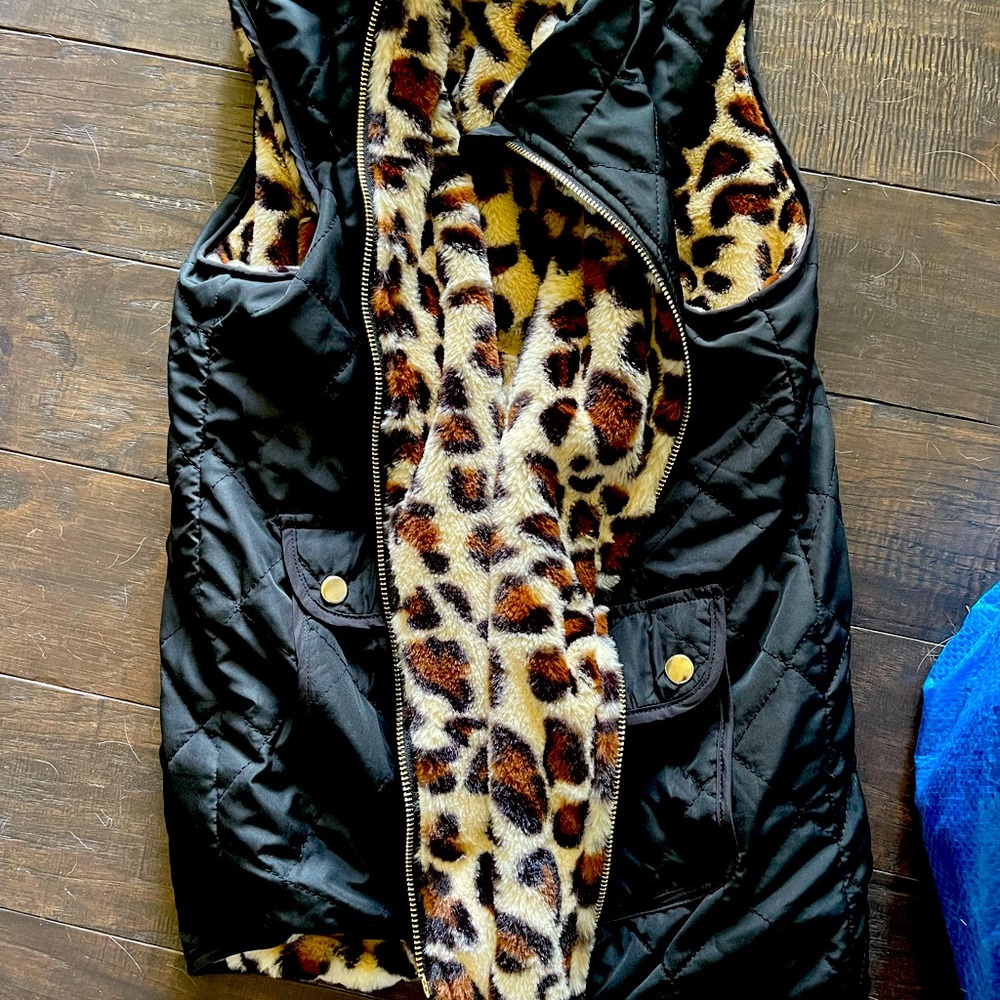 Leopard Vest. Never worn w/o tags